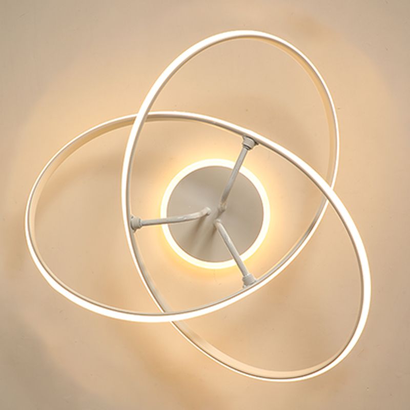 Nordic Metal Ceiling Light Linear LED Flush Mount Light for Living Room