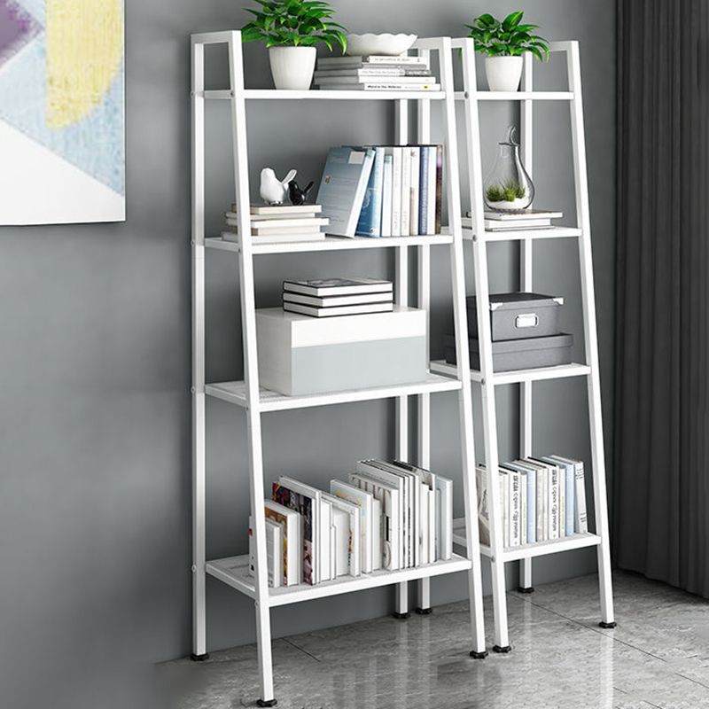 Contemporary Open Bookcase Metal Ladder Bookshelf for Kitchen