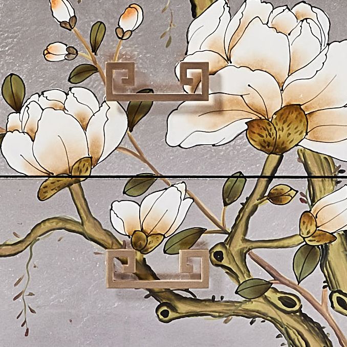 Traditional Storage Chest Solid Wood Dresser with 5 Drawers , 15.6 Inch Width