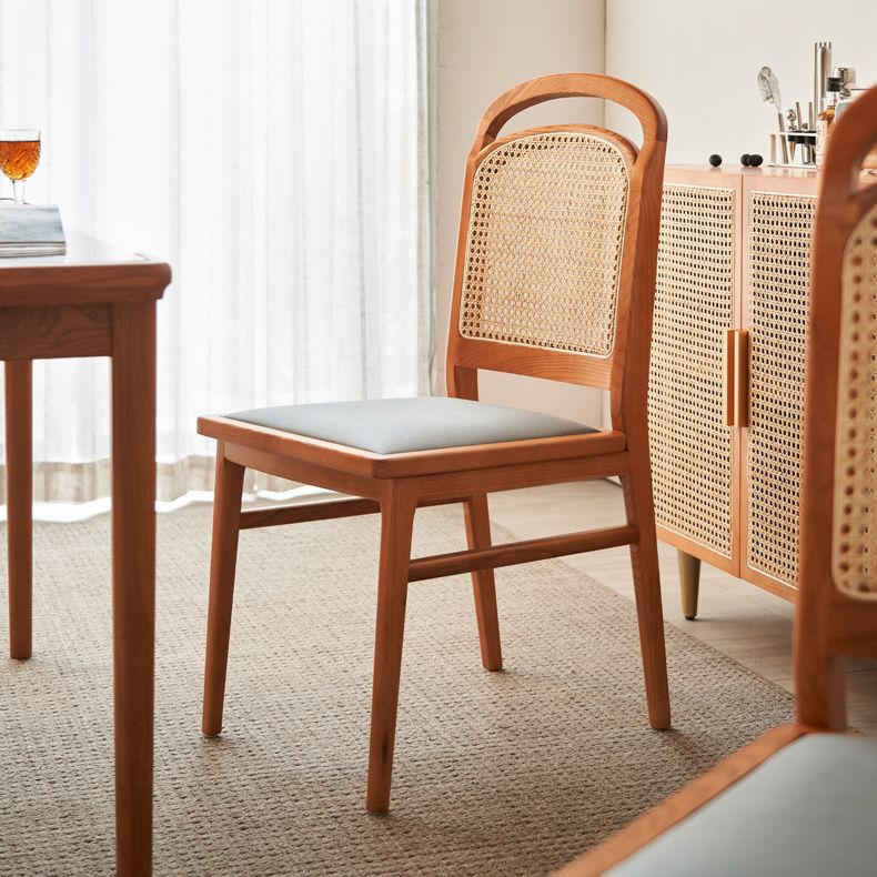 Solid Wood Dining Table Set 1/2/5/7 Pcs Rectangle Table with Side Chairs