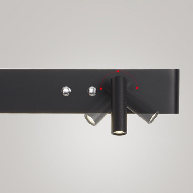 Modern Single White/Black Wall Mounted Sconce Metallic LED Wall Light