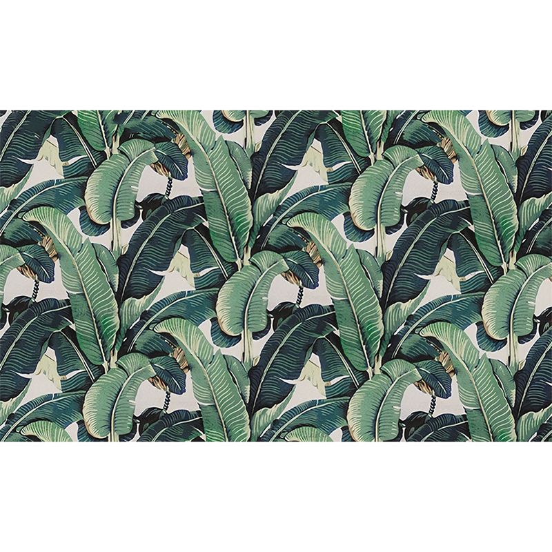Big Minimalist Wall Covering in Green Banana Leaves Wall Mural Decal, Made to Measure