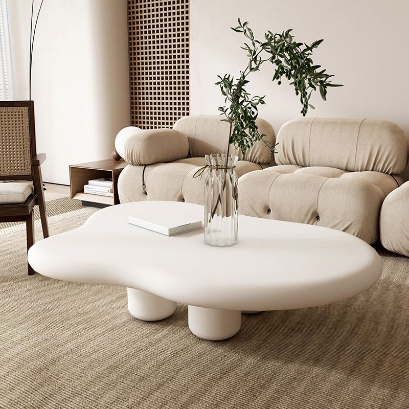 11.81" Tall Scandinavian Style Cocktail Table 4 Legs Coffee Table