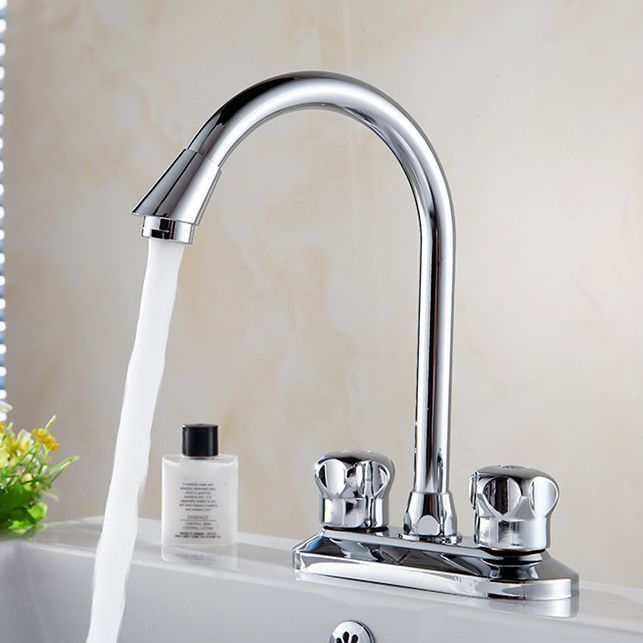 Modern Style Kitchen Faucet Gooseneck Countertop Installation Kitchen Faucet