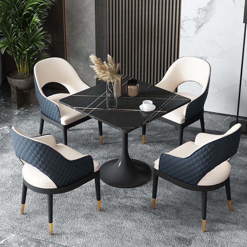 Modern Sintered Stone Dining Table Round Dining Room Table for Kitchen