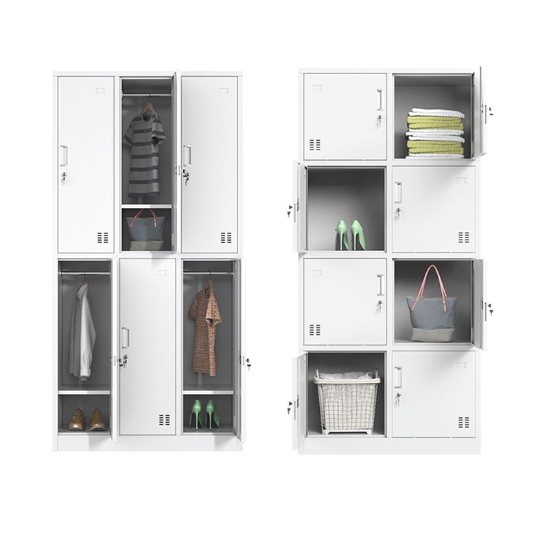 Metal Contemporary Cabinet for Home White Steel Storage Cabinet