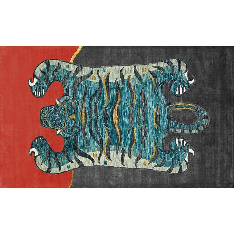 Tapis à rayures tigres vintage Tapis en polyester tapis de support sans glissement pour le salon