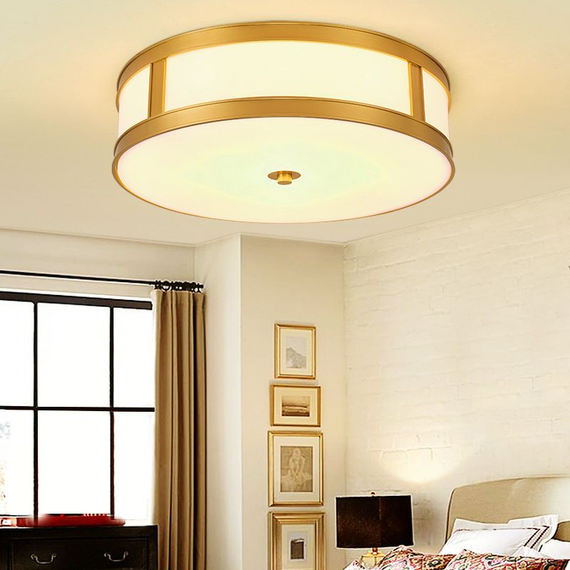 American Minimalist Copper LED Ceiling Light Acrylique Lampombre 1 Light Bedroom light