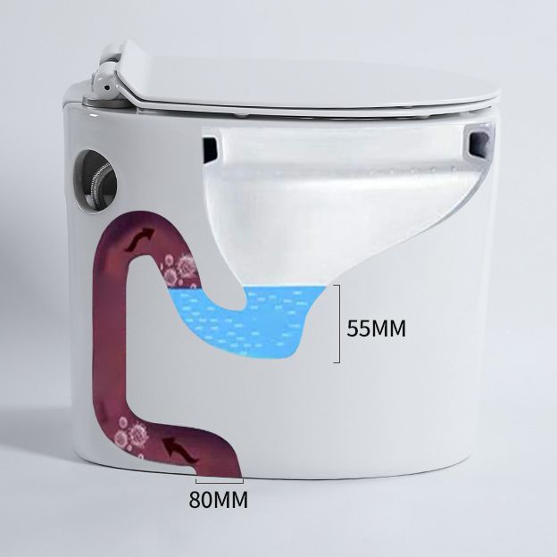 Floor Mounted Toilet One-Piece Toilet ABS Contemporary Flush Toilet