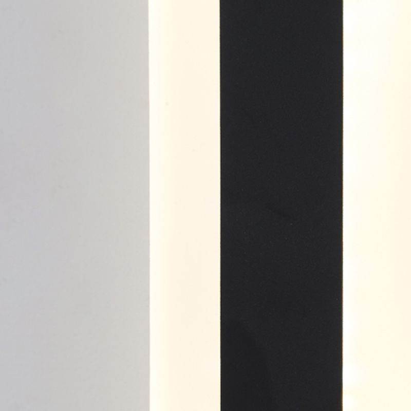 Metall Linearer Schatten Wandleuchten Moderner Stil ein leichtem Lichtmontage Licht in Schwarz