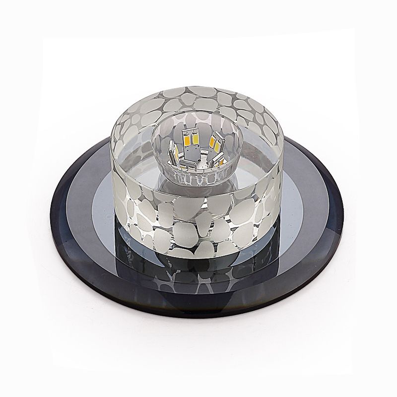 Circular LED Flush Mount Light Simplicity Crystal Corridor Flush Mount Ceiling Light