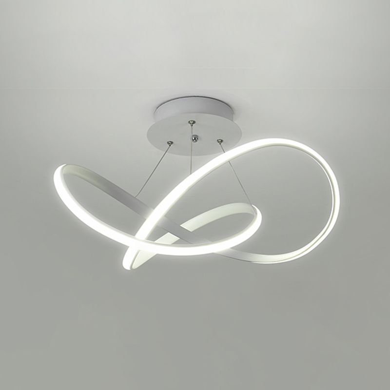 Geometry Line LED Ceiling Light Silicone Shade Modern Flush Mount Lamp for Bedroom