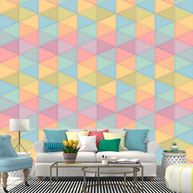 Minimalism Style Geometry Wall Mural Stain-Proofing Home Decoration for Bedroom