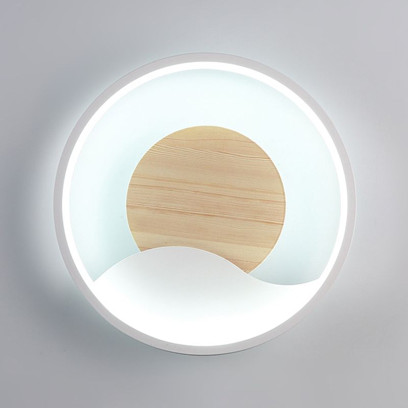 Modern Style Wall Mount Light LED Round Shape with Silica Gel Shade for Bedroom