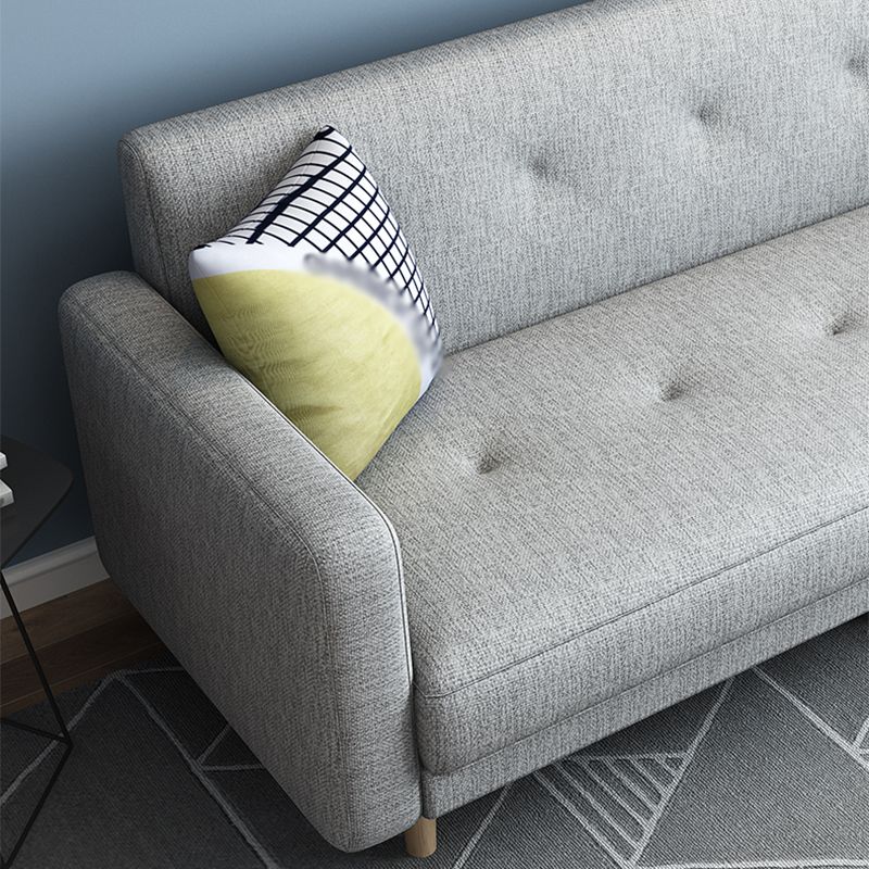 Contemporary Square Arm Sofa Tufted Back Sectional for Living Room