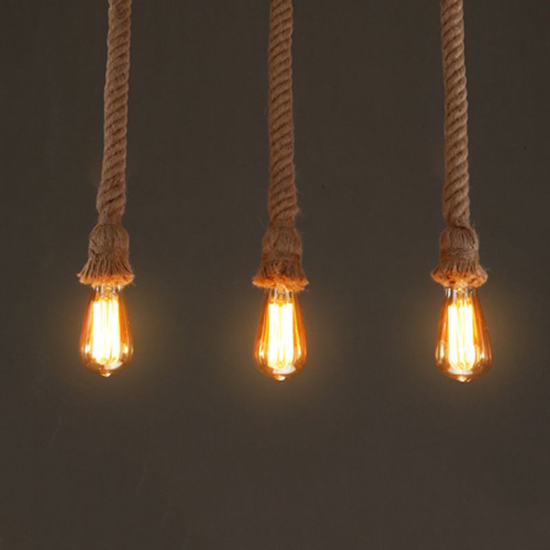 Industrial Style Linear Shape Island Light Metal Chandelier Lamp for Dining Room