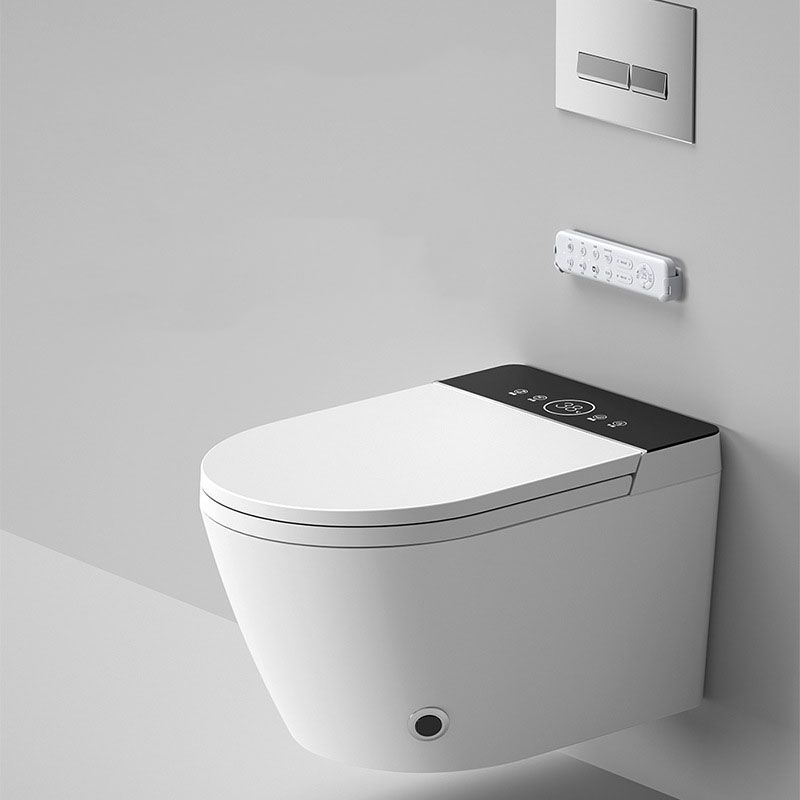 Elongated Toilet Wall Hung 1-Piece Automatic UV Sterilization Toilet with Concealed Tank