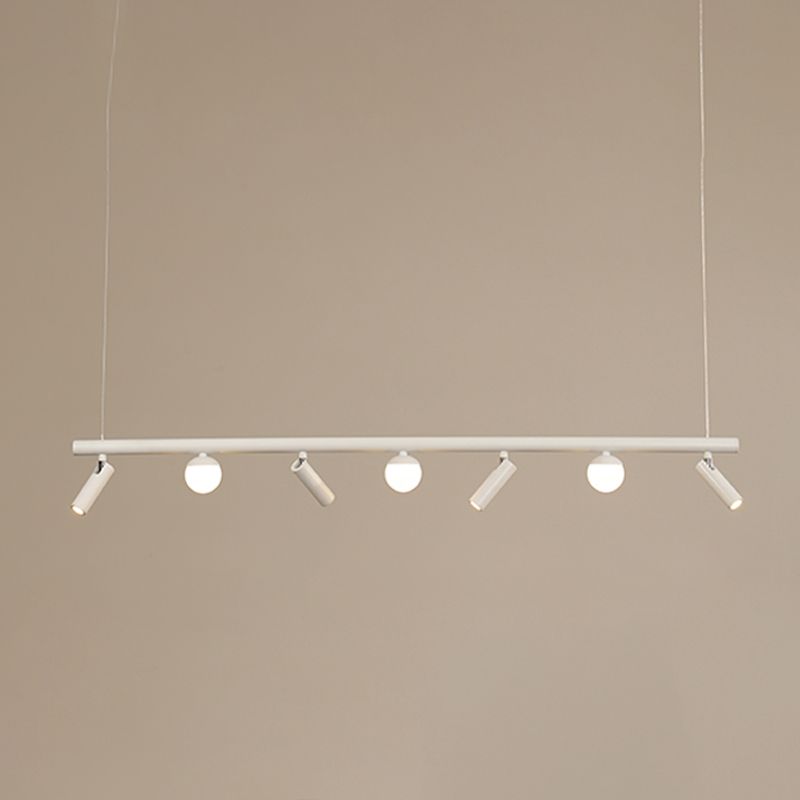 Cylinder Island Lighting Fixtures Contemporary Metal Island Pendant Light for Kitchen