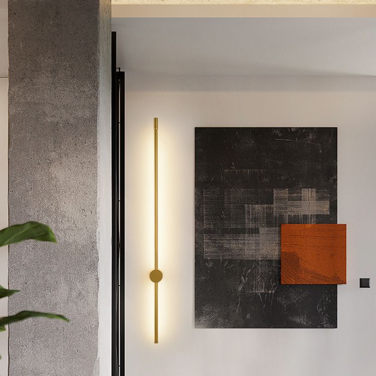 Iluminación de apliques de pared lineal de metal de estilo moderno de pared LED montada en pared