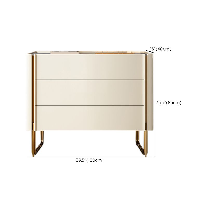 Stone Storage Chest Dresser Classic Glam Dresser with Drawers