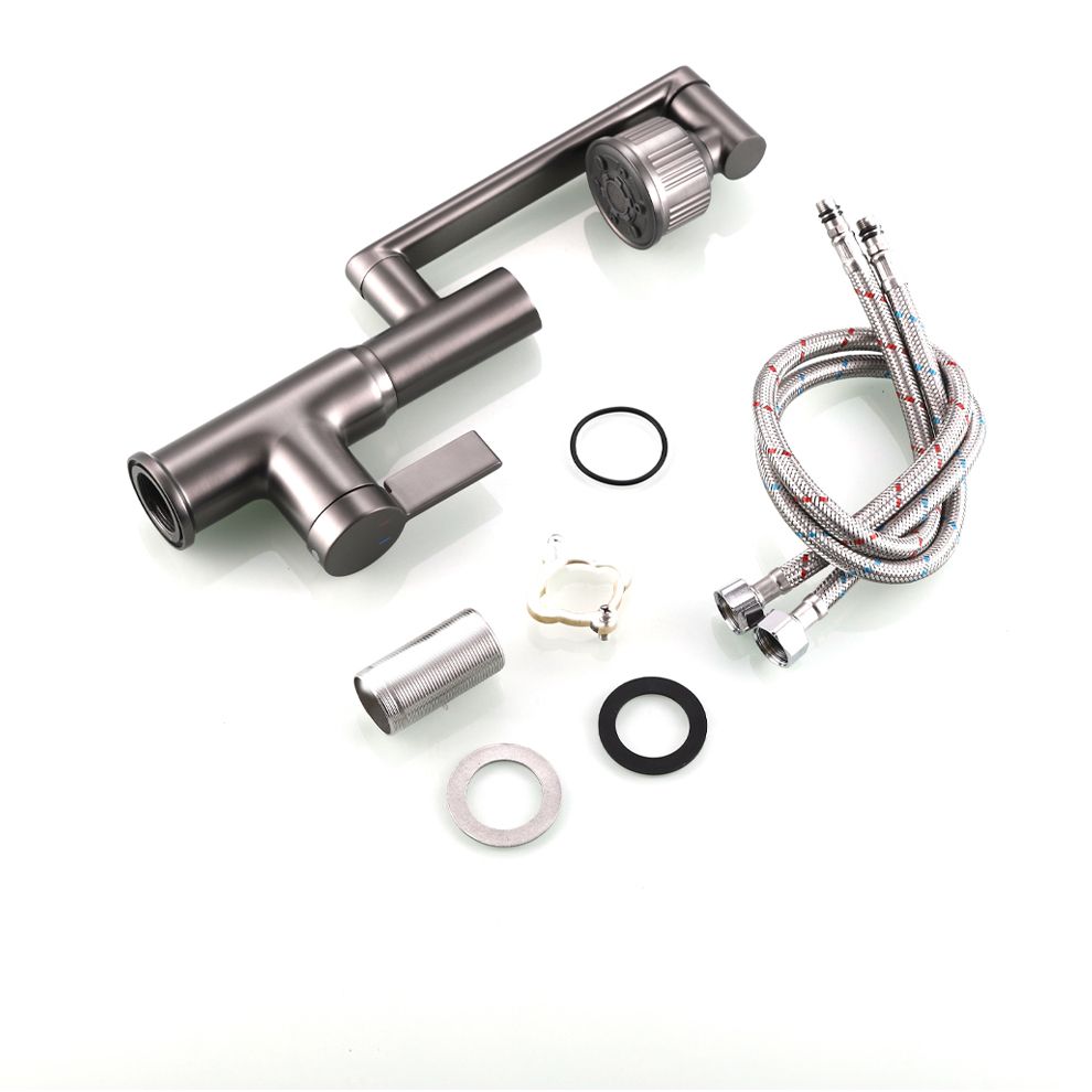 Deck Mounted Copper Tub Faucet Low Arc Robotic Arm Profile Faucet