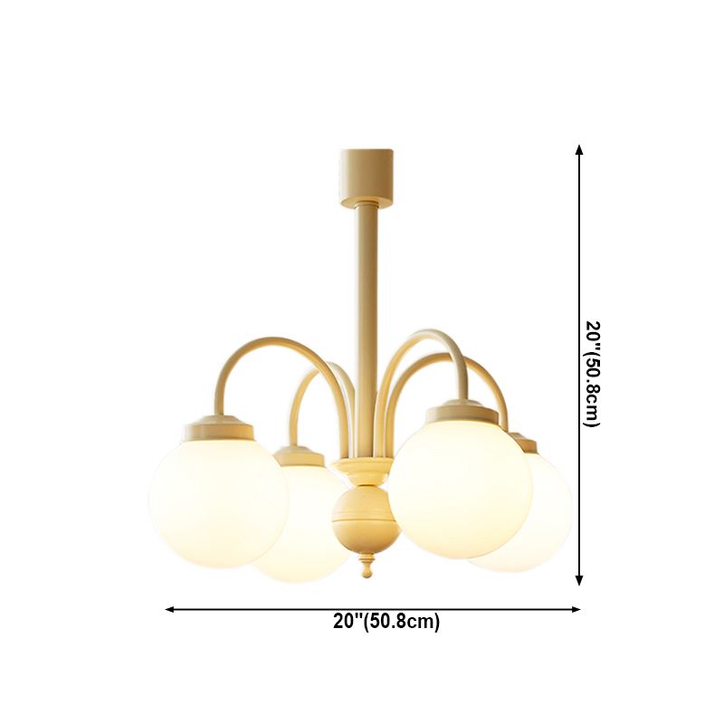 Glass Simplicity Style Chandelier Globe Multi Light Hanging Light for Restaurant