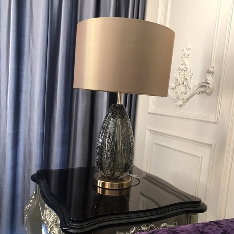 Contemporary Table Lamp 1-Light Green Metal Table Light for Living Room