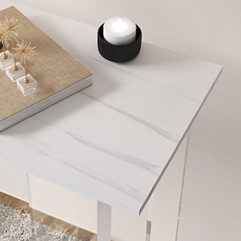 Modern Rectabgle Accent Table with Clear Acrylic Base for Hall