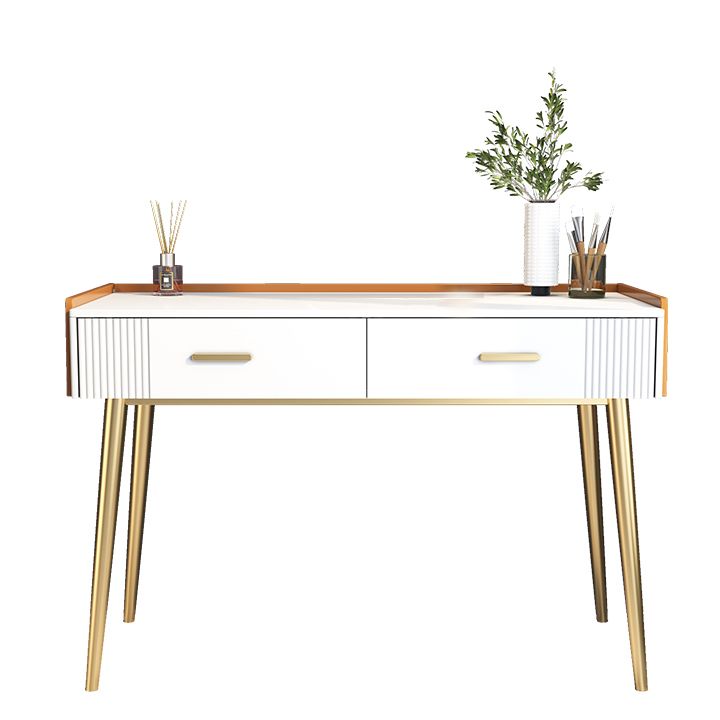 Glam Style 31.5" Height Wood/slate Table Top Makeup Vanity Set with Drawers