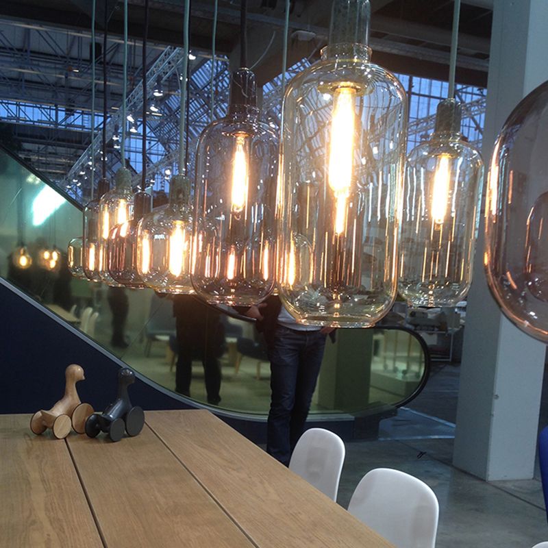 Nuance en verre suspendu léger moderne 1 la tête de tête lumière pour la salle à manger