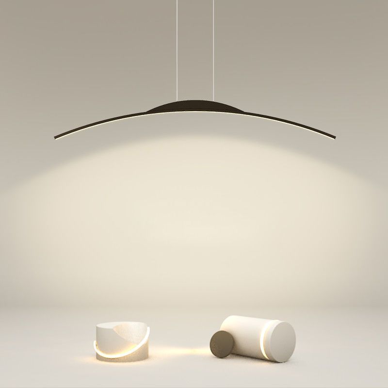 Metal Chandelier Lighting Fixture Modern Style LED Island Pendant for Dining Room