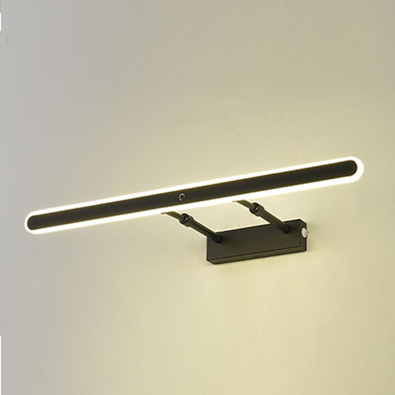 Minimalist 1-Light Linear Mirror Front Lamp Acrylic Shade LED Bathroom Wall Mounted Light Fixture