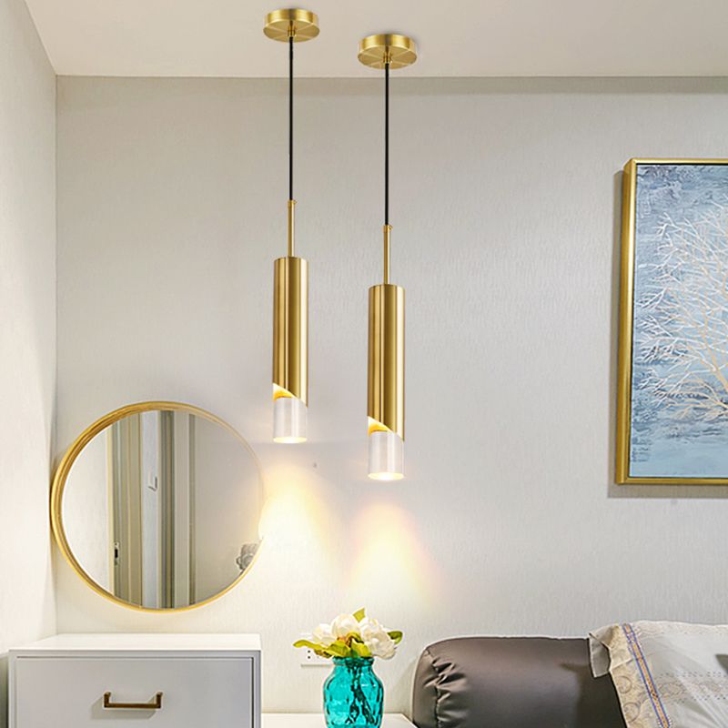 Tubi moderni in stile minimalista a pendente di illuminazione lampada a soffitto acrilico per soggiorno