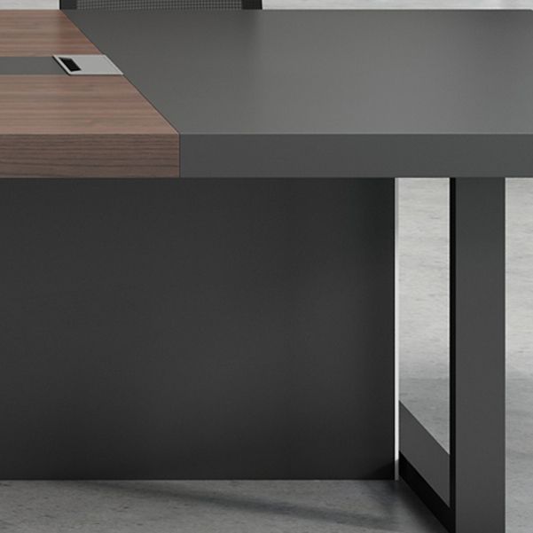 Industrial Writing Desk Rectangular Writing Desk with Metal Legs