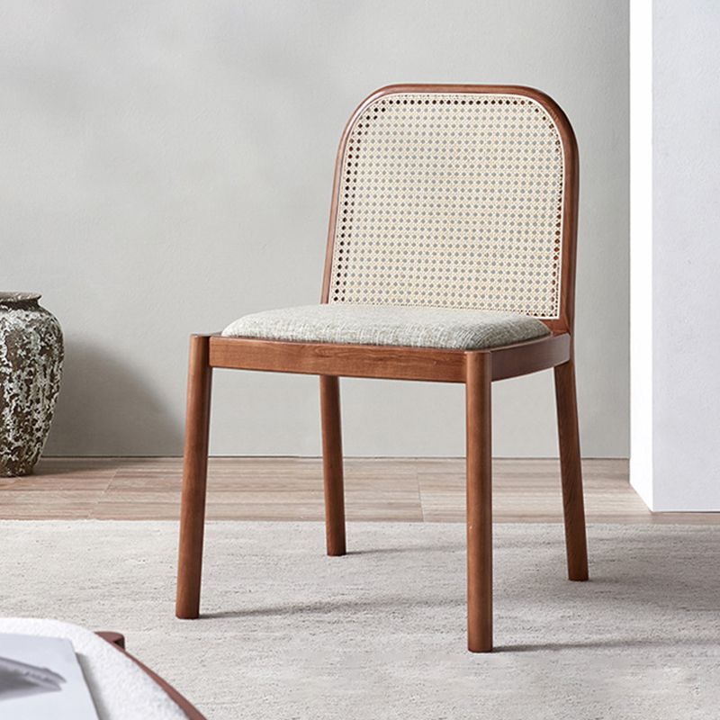 Traditional Armless Dining Chairs Solid Wood Side Chair Set for Home