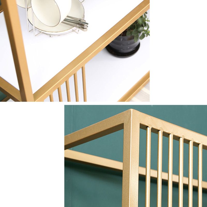 Gold Metal Shelf Bookcase Glam Open Shelf Shelves Included Bookcase Vertical