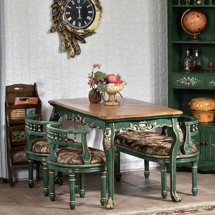 Midcentury Style Dining Site Table Solid Wood 4-foot Dining Room Furniture for Home