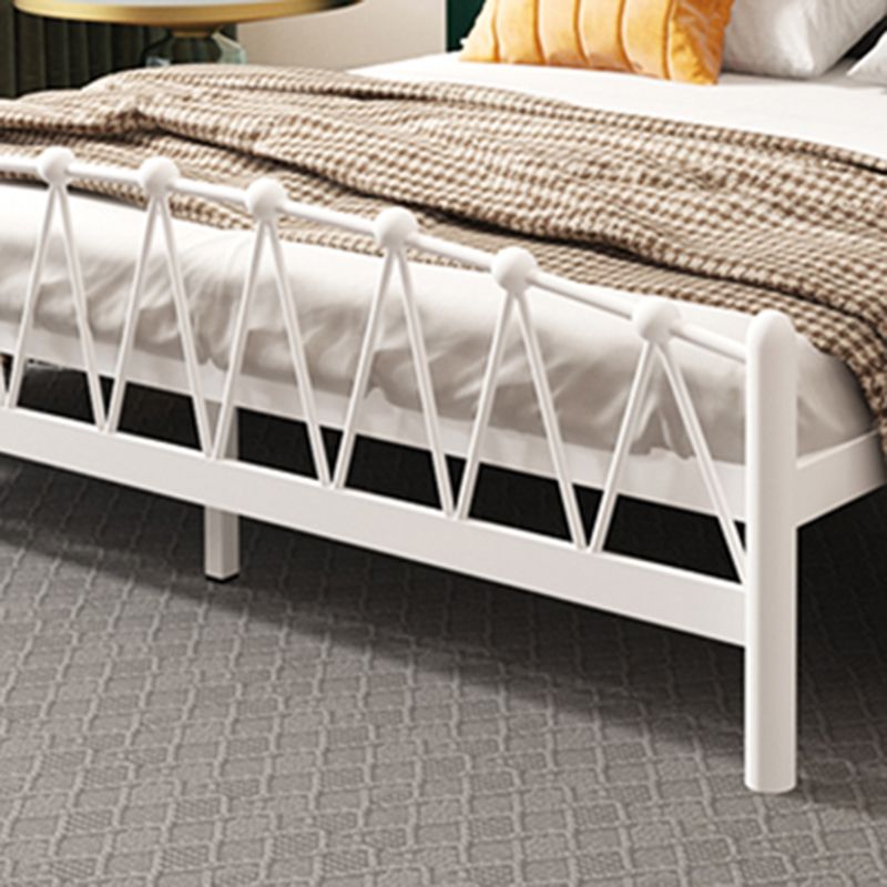 Glam Solid Color Open-Frame Bed Metal Open-Frame Bed with Metal Legs