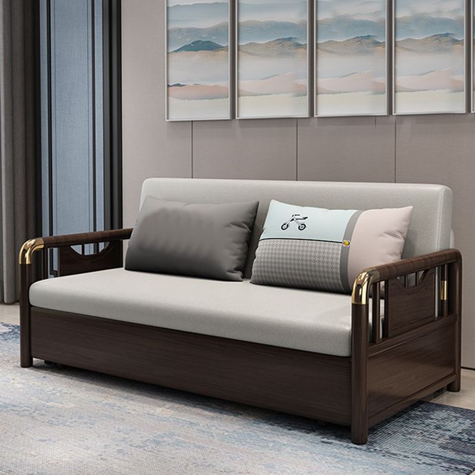 Contemporary Metal Futon Sleeper Sofa Pillow Back Futon and Mattress