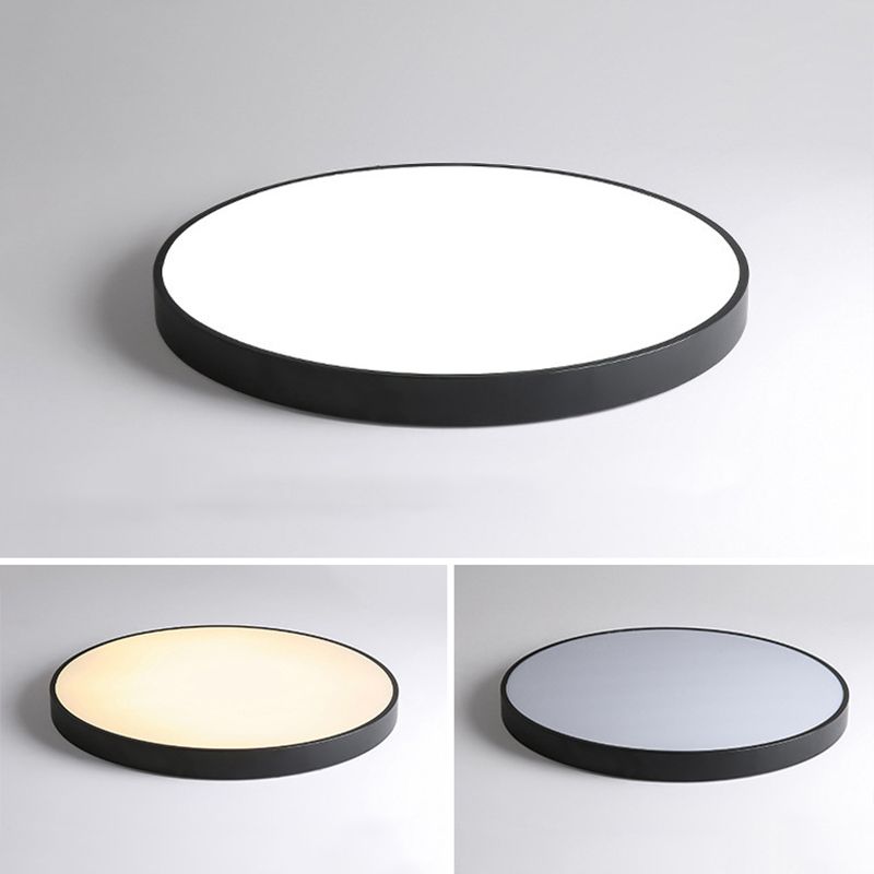 Luminaires encastrés ronds Macaron simplicité plafonniers en acrylique pour chambre à coucher