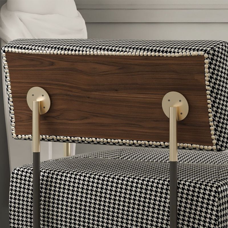 Contemporary Fabric Arms Included with Black Legs Accent Armchair