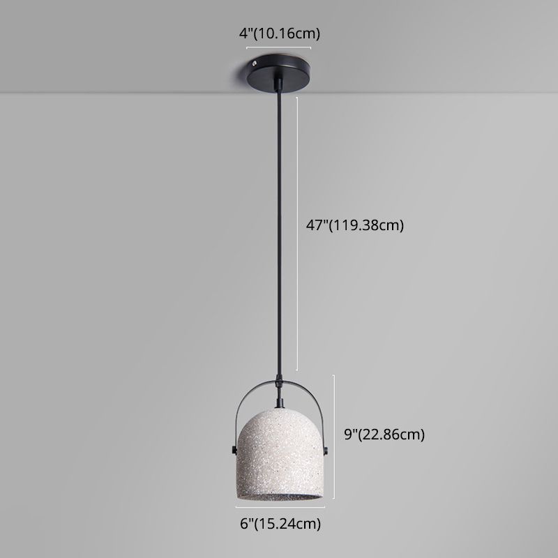 Bell Ceiling Pendant Light Minimalist Style Cement Dinning Room Hanging Lamp Kit