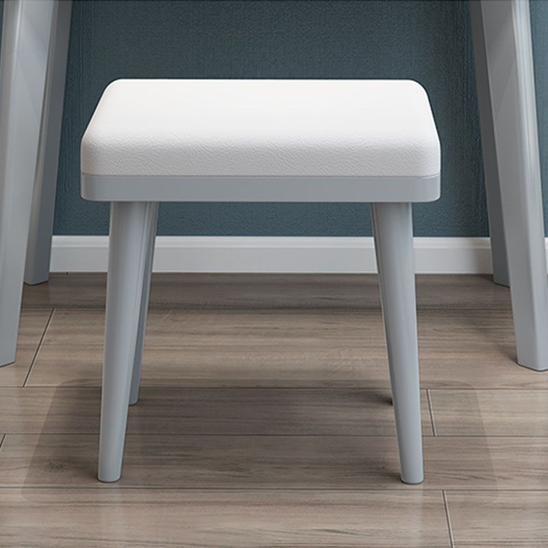 Solid Wood Makeup Counter 3 Drawer Vanity Dressing Table With Stool