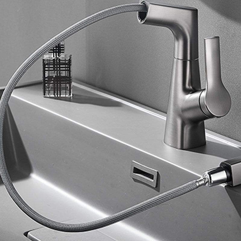Modern Vessel Sink Faucet Brass Lever Handles Swivel Spout Bathroom Vessel Faucet