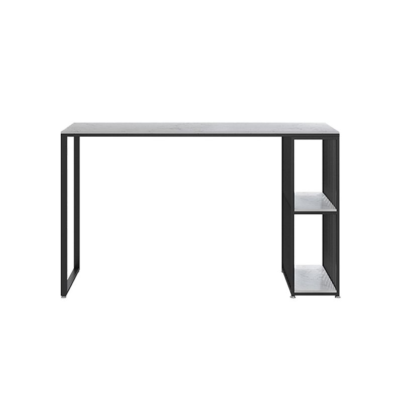 Industrial 1/3 Pieces Bar Table Set Rectangle Marble Counter Table with High Stools