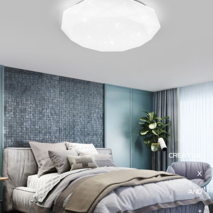 Starsky Design plafonnier suspendu LED luminaire Salon Blanc acrylique ombre semi - sombre