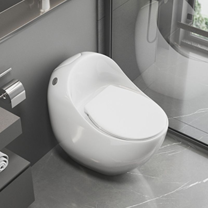 Contemporary Floor Mount Flush Toilet Siphon Jet Toilet Bowl for Washroom