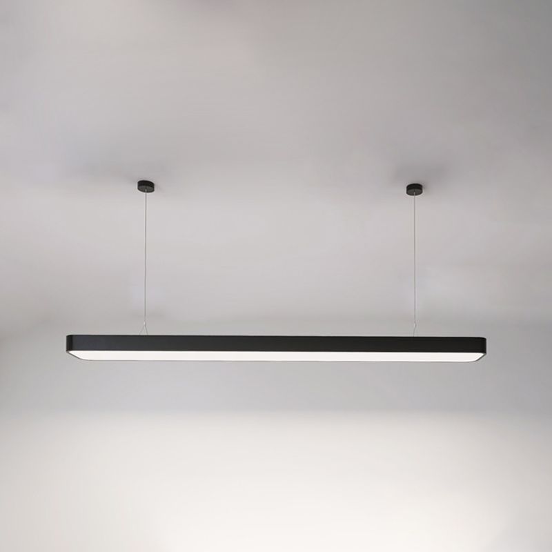 Lustre de l'île moderne lustre linéaire d'éclairage de lustre en métal pour le bureau