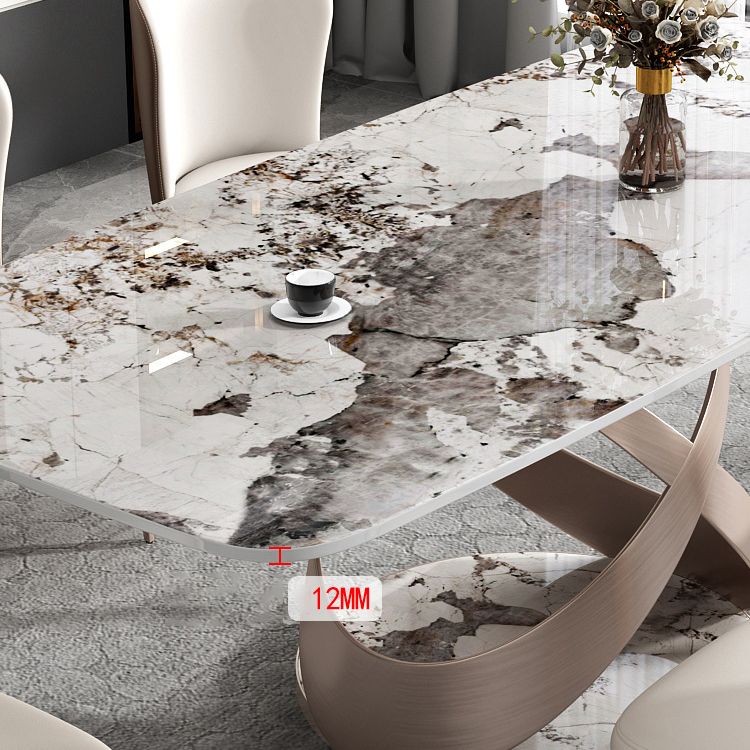 Rectangle Dining Set 1/4/5/7 Pieces Luxurious Sintered Stone Top Dinette Table Set