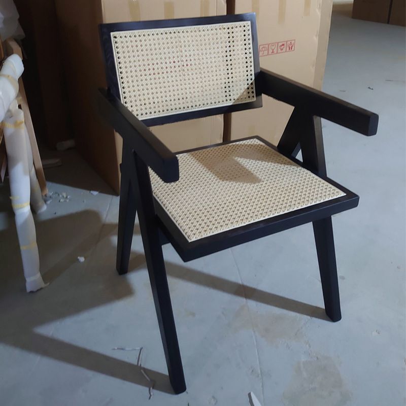 Modern Style Ash Wood Kitchen Dining Chairs Open Back Dining Side Chair